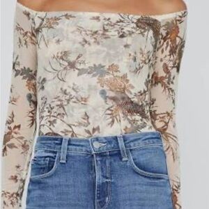 Off-Shoulder body suit Lagence peonie